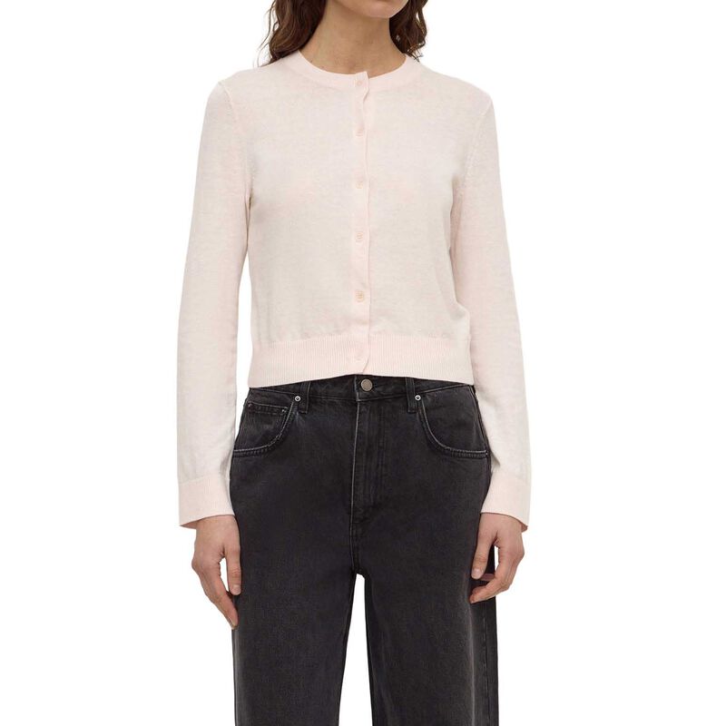 Assembly Label Orina Cotton Cashmere Cardigan Soft Rose image number 0